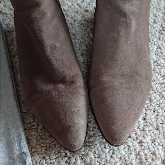 Aquatalia Franca light brown Suede pointy bootie - Picture 11 of 11